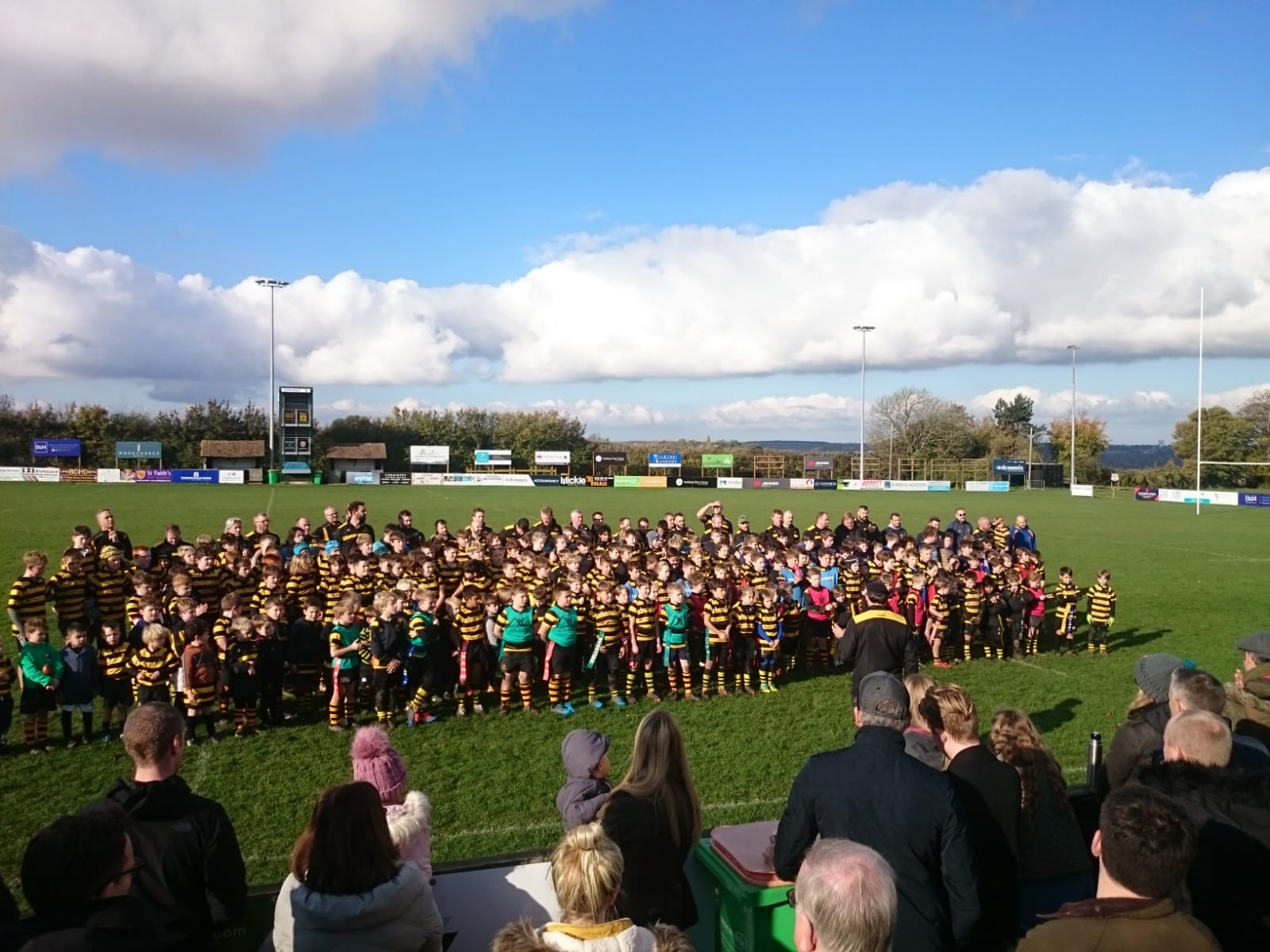 Canterbury Rugby Mini & Junior section commentating Remembrance Sunday